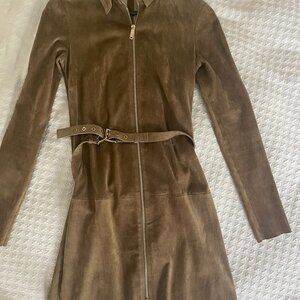 Jitrois Agatha Belted Suede Dress Size 42